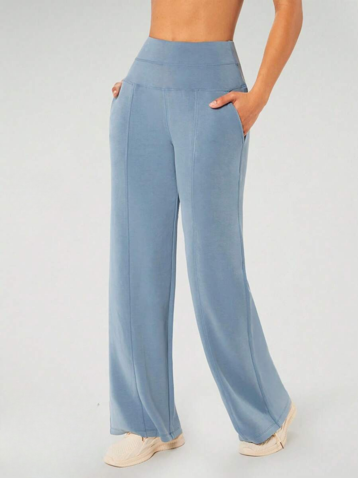 Modal Silk Wide Leg Lounge Pants High Waist With Pockets For Everyday Comfort And Style