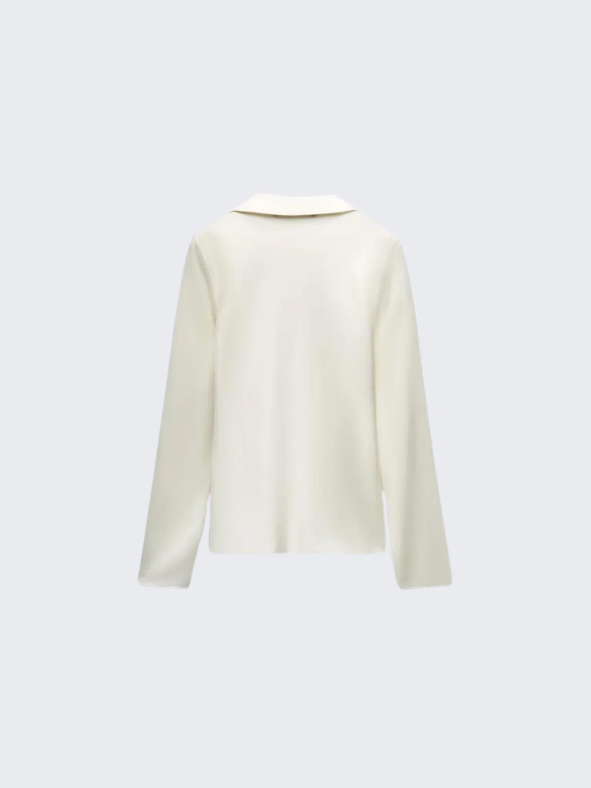 Ivory Charm Front-Tie Shirt - LA FEMME WANDERER