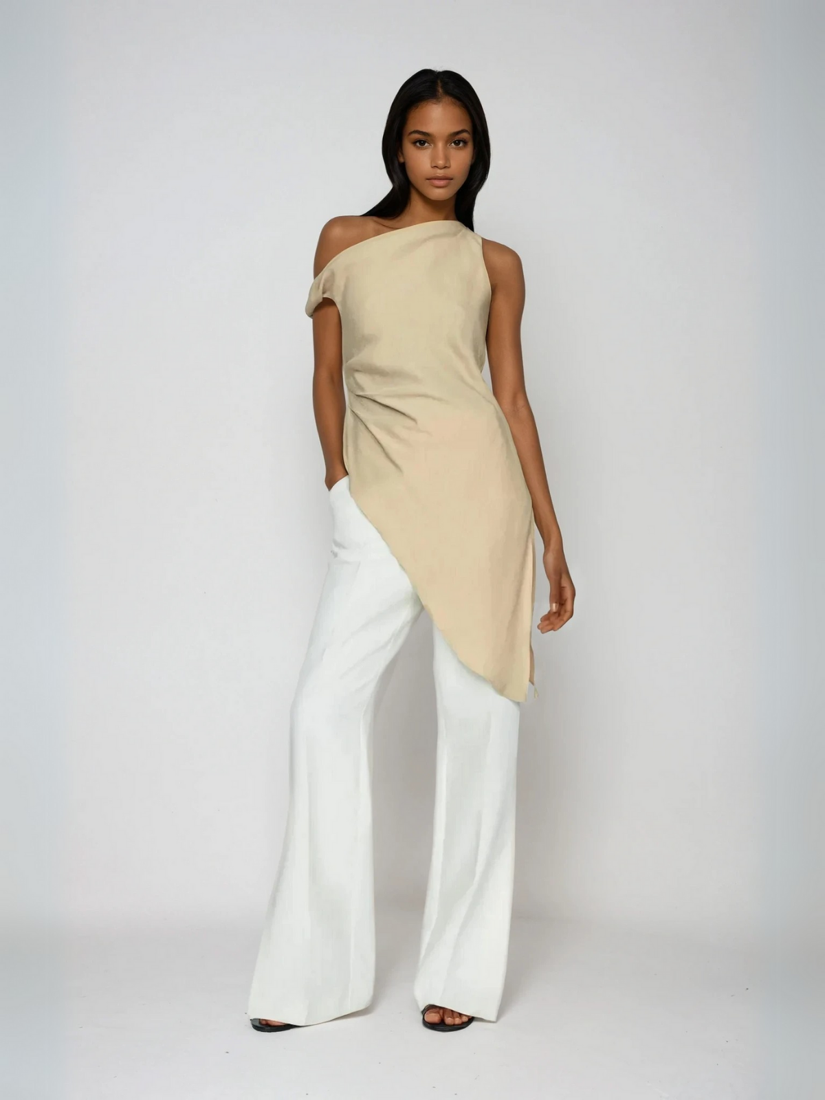 Minimal Grace Asymmetrical Blouse - LA FEMME WANDERER