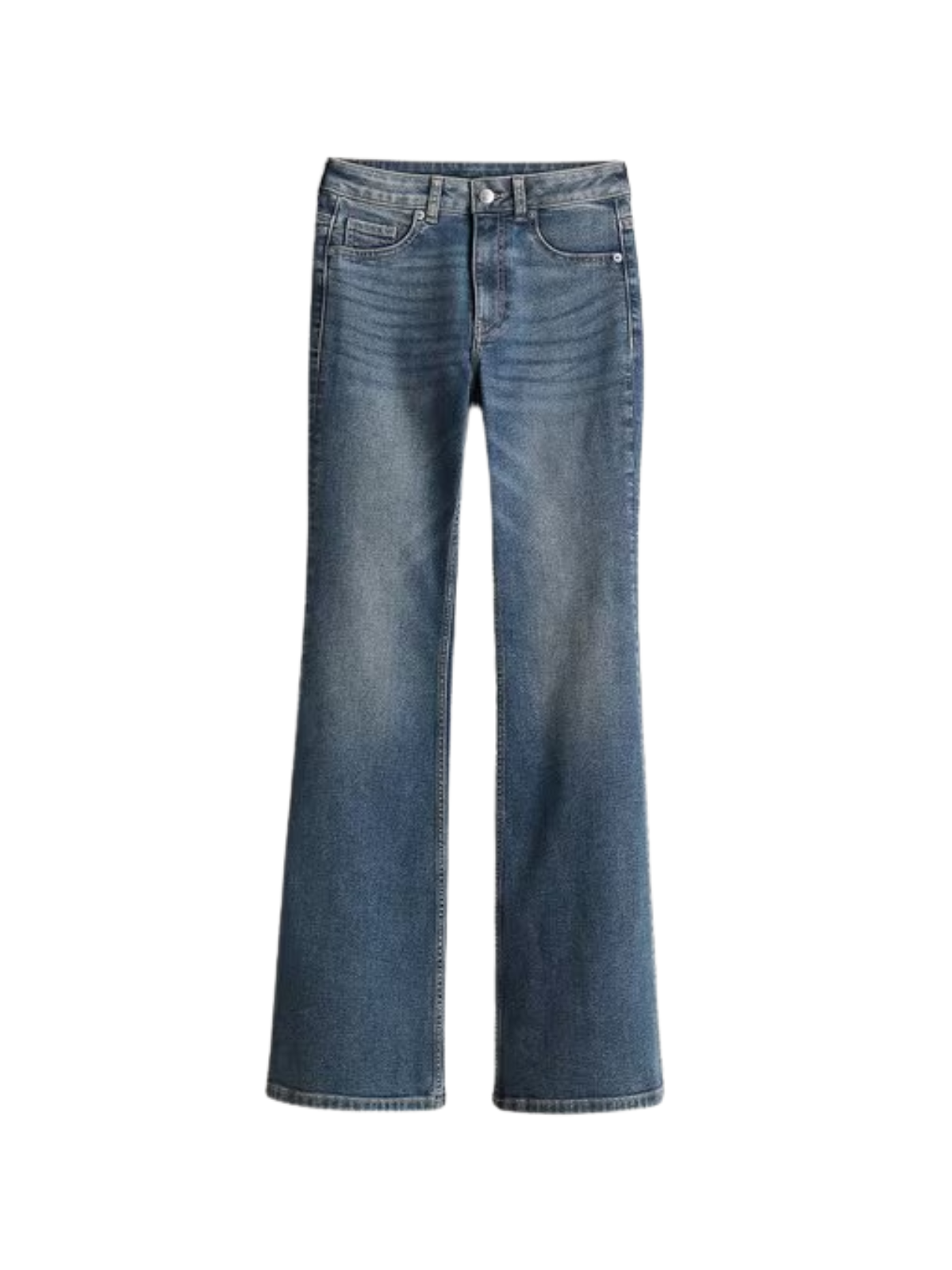 Casual Style Flared Mid-Waisted Skinny Jeans - LA FEMME WANDERER