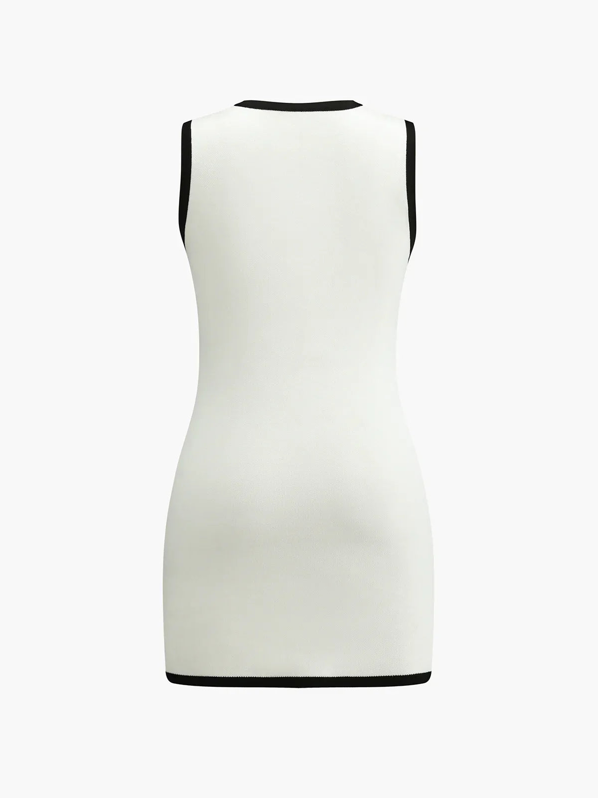 Multi Pocket Button Sleeveless Short Sweater Dress - LA FEMME WANDERER