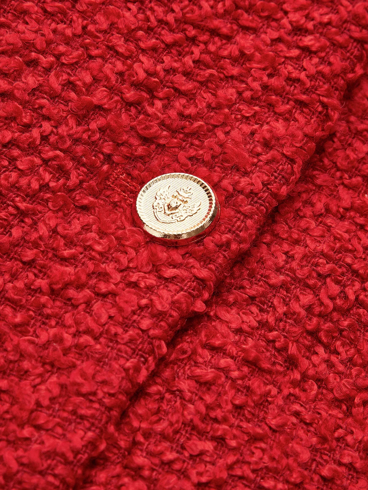 Elegant Button Tweed Jacket - LA FEMME WANDERER