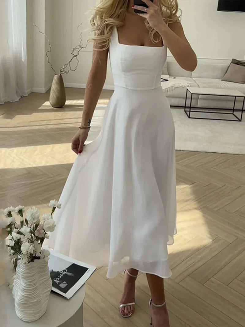 Solidna, elegancka sukienka z długim rękawem