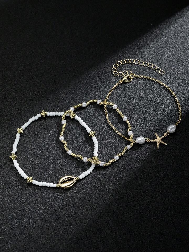 Chic Style 3pcs Anklet - LA FEMME WANDERER