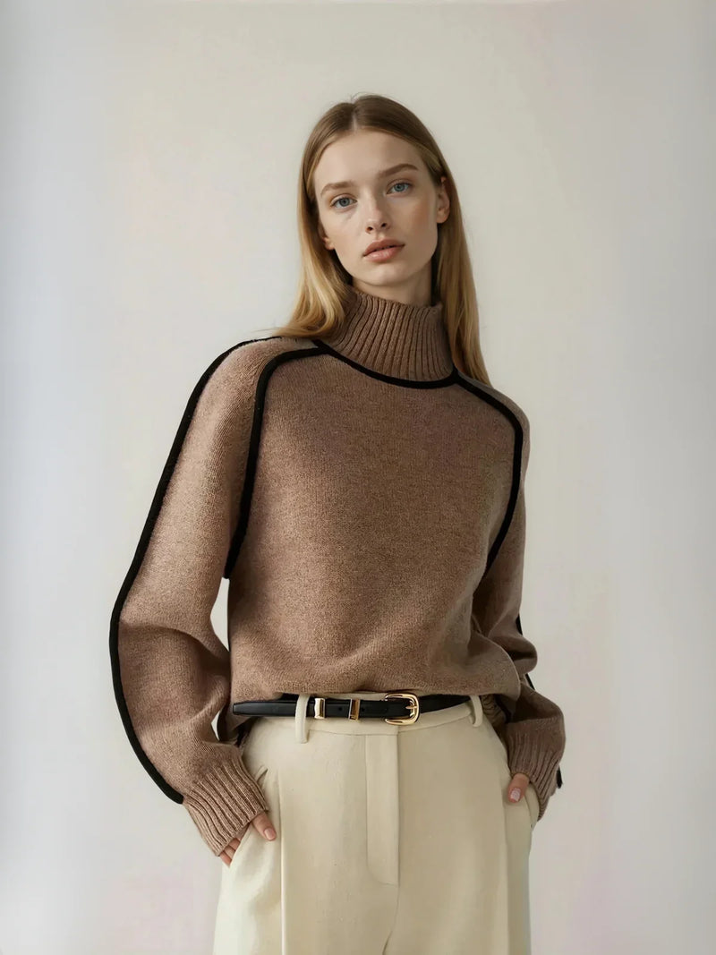 Half Turtleneck Casual Knitted Sweater