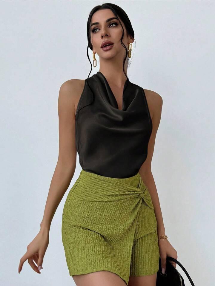 Always Elegant Halter Neck Backless Top - LA FEMME WANDERER