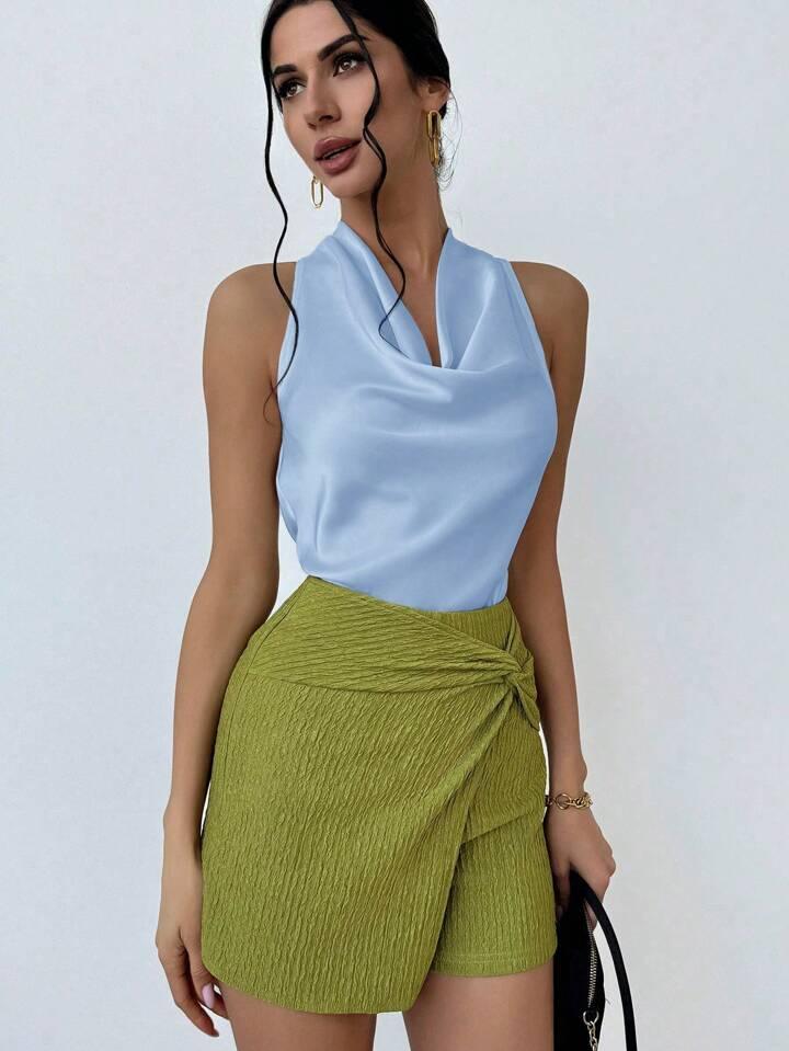 Always Elegant Halter Neck Backless Top - LA FEMME WANDERER