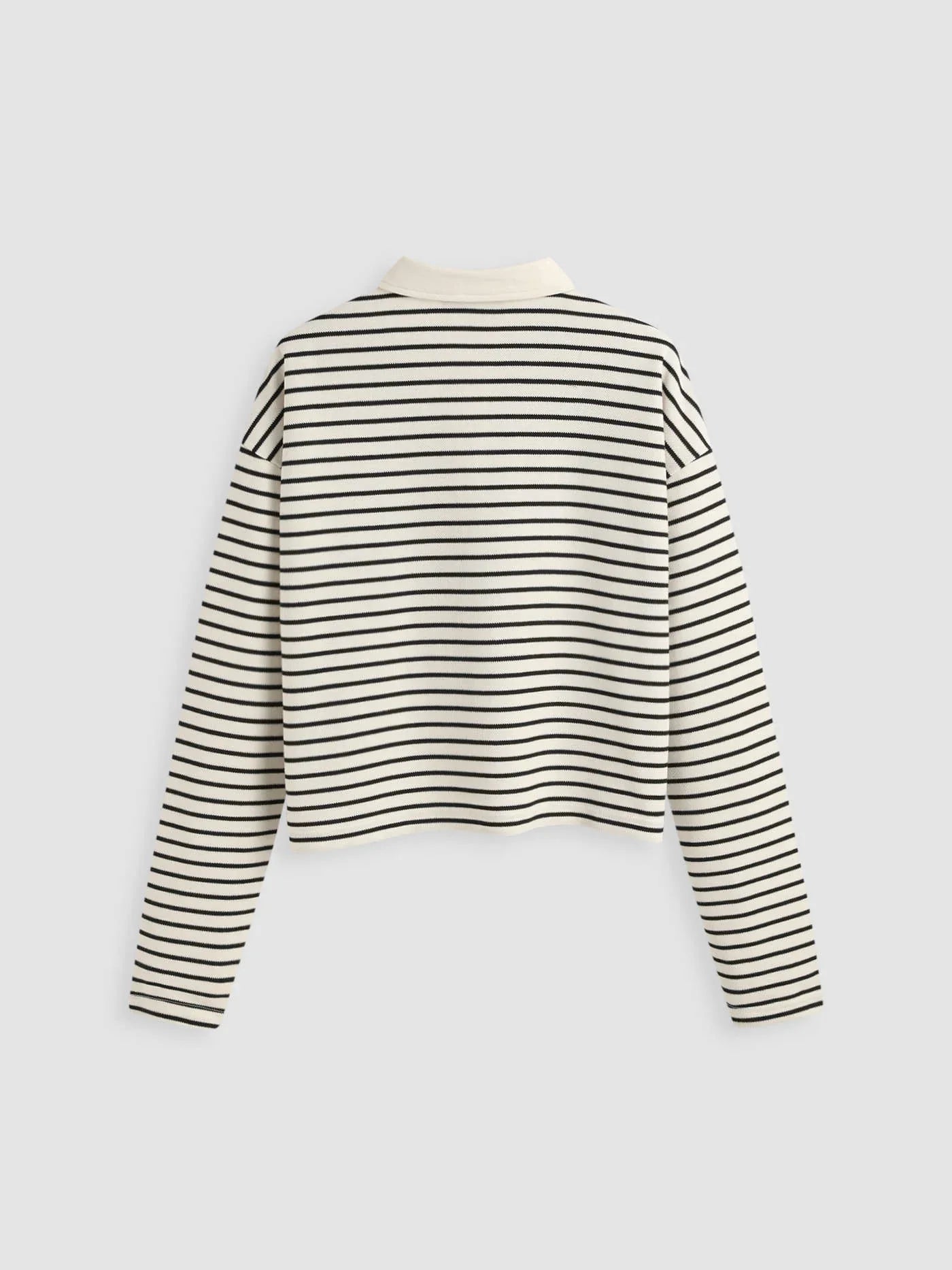 Sophisticated Stripe Breton Collared Pullover - LA FEMME WANDERER