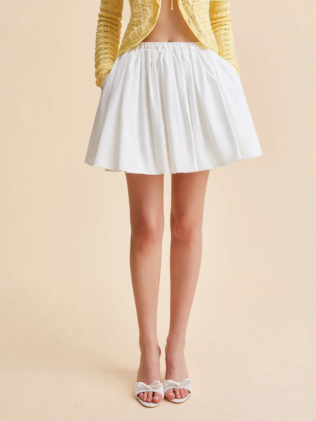 Effortless Chic Cotton Pleated Skirt - LA FEMME WANDERER