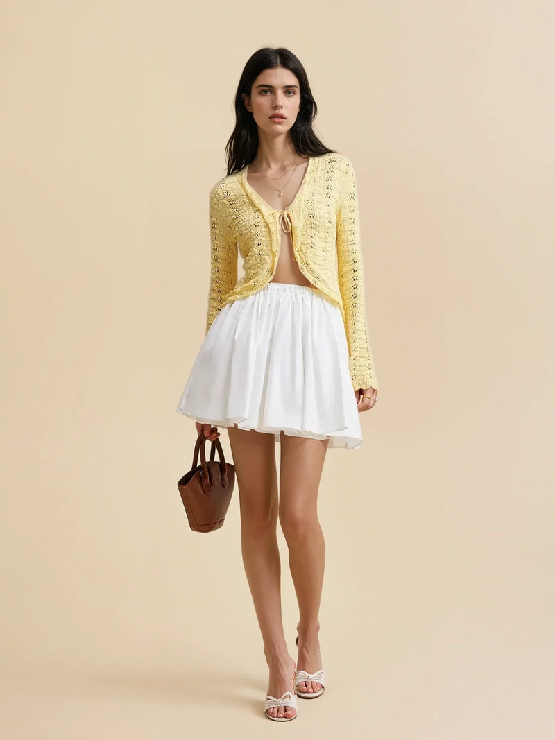 Elegancka plisowana spódnica bawełniana