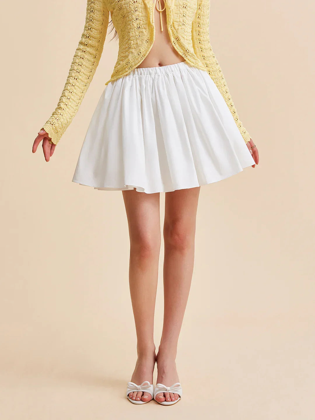 Effortless Chic Cotton Pleated Skirt - LA FEMME WANDERER