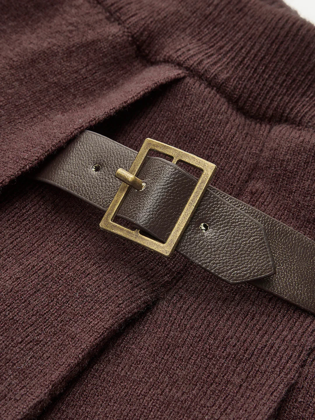 Slim Breasted Knitted Cardigan & Elastic Waist Pleated Skirt Matching Suit - LA FEMME WANDERER