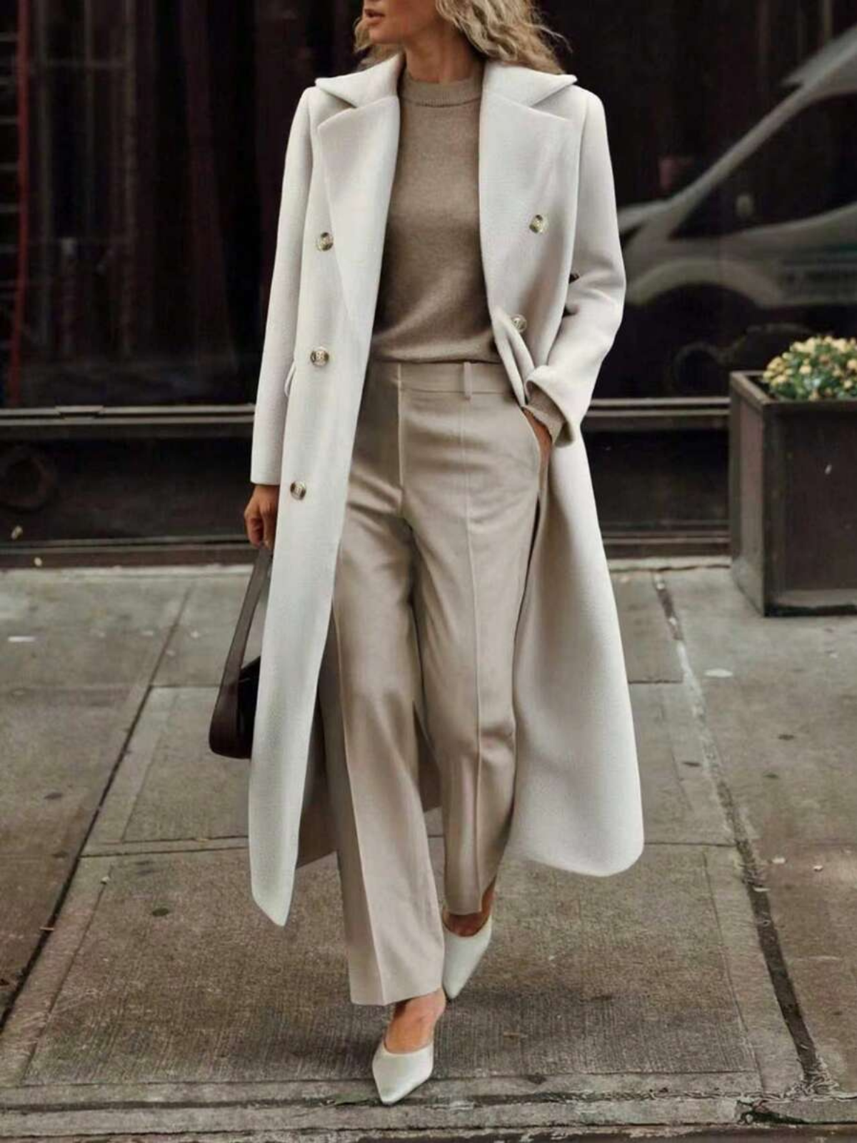 Classic Wool Double Breasted Coat