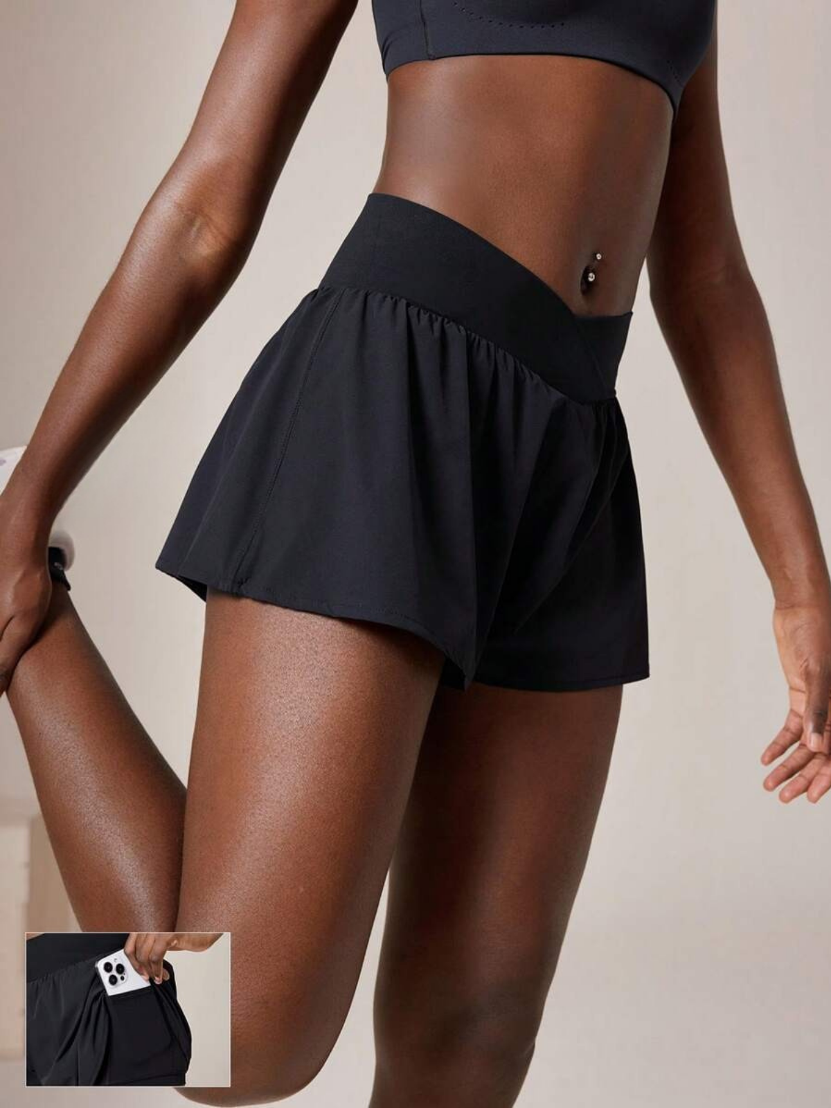 SweatProof Run Shorts Mid Waist Pockets Quick Dry