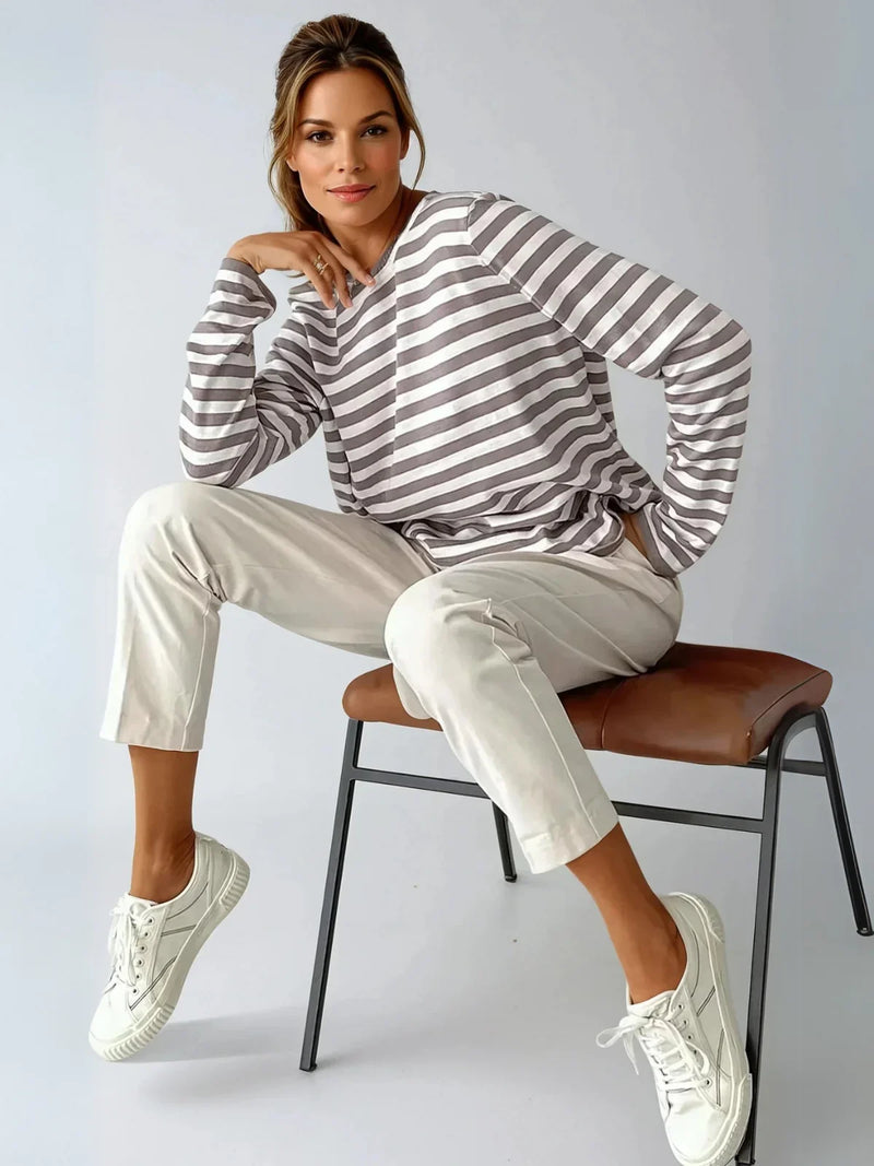 Everyday Parisian Stripe Crewneck Tee