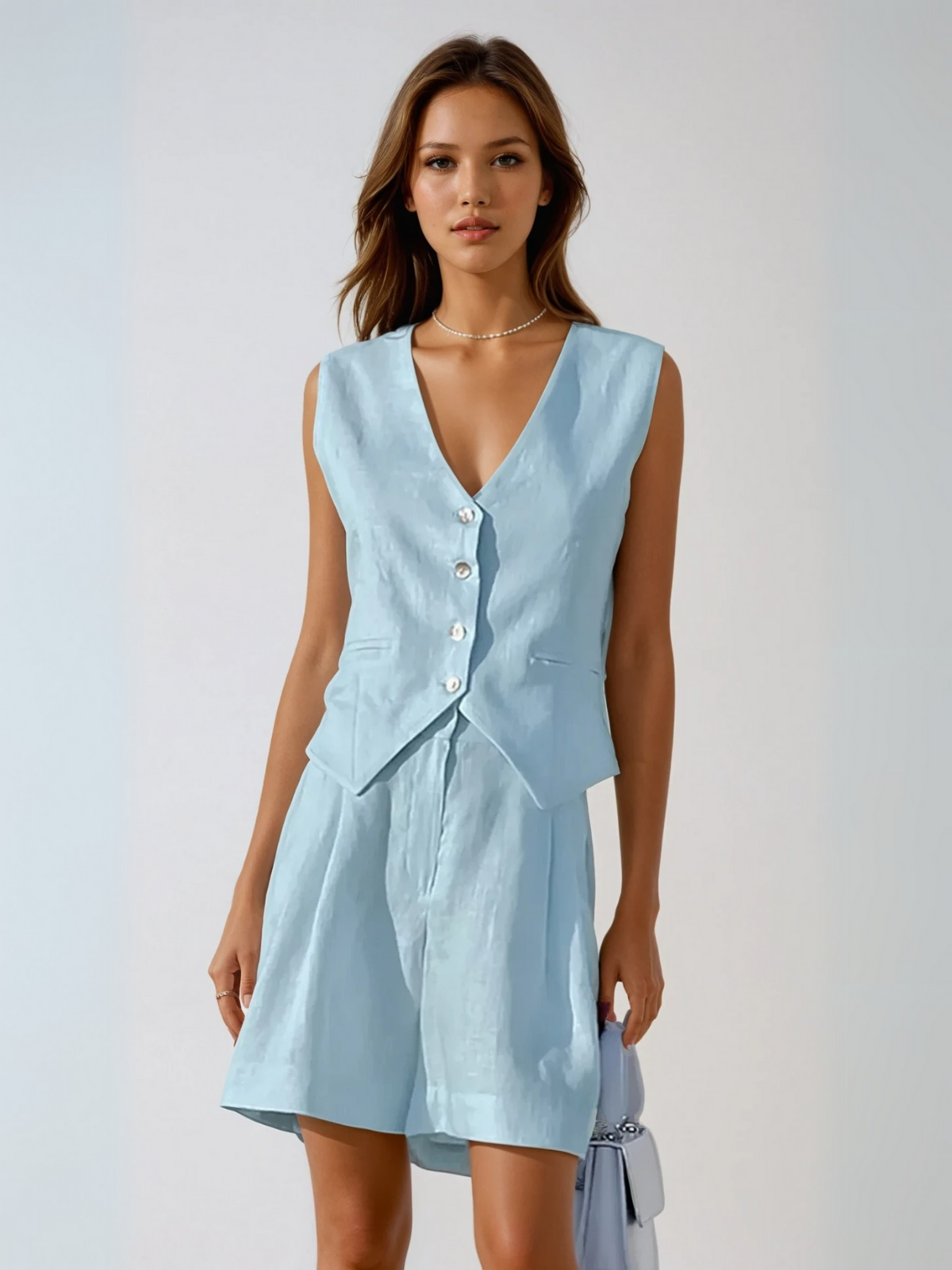 Always Casual Vest & Shorts Matching Suit - LA FEMME WANDERER
