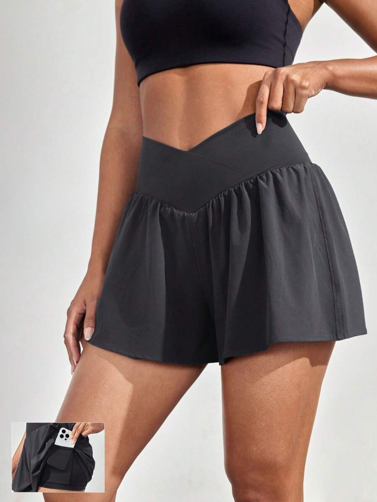 SweatProof Run Shorts Mid Waist Pockets Quick Dry