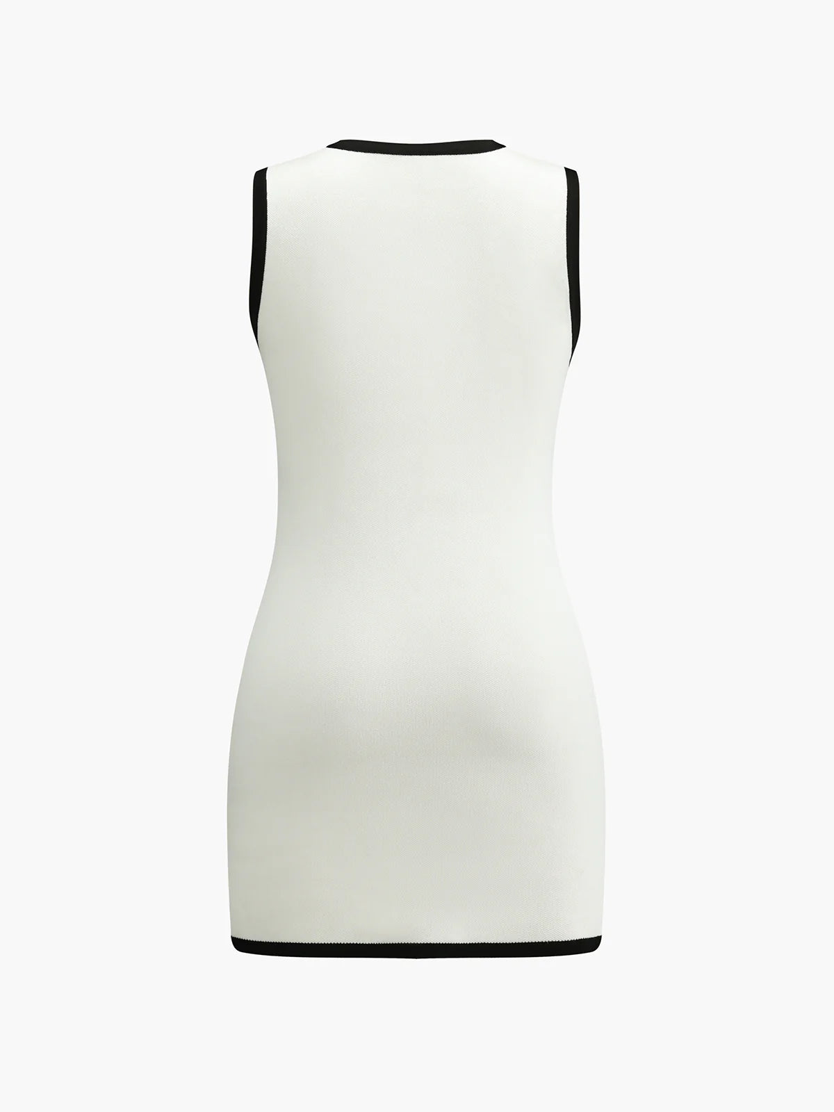 Multi Pocket Button Sleeveless Short Sweater Dress - LA FEMME WANDERER