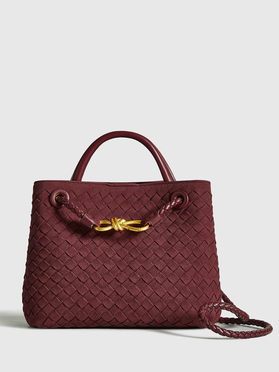 Always Chic Suede Woven Tote Bag - LA FEMME WANDERER