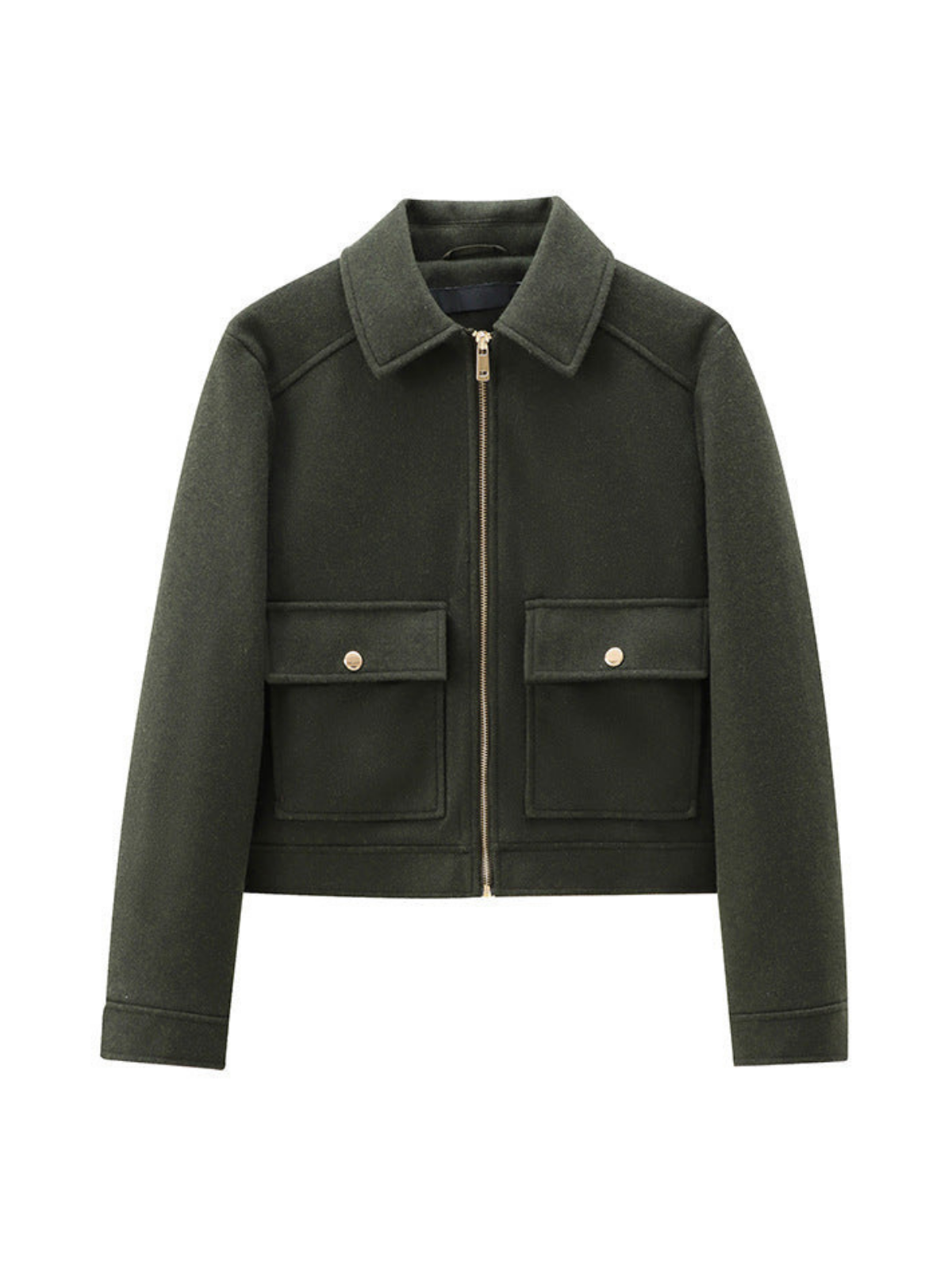 Tweed Lapel Zipper Jacket - LA FEMME WANDERER